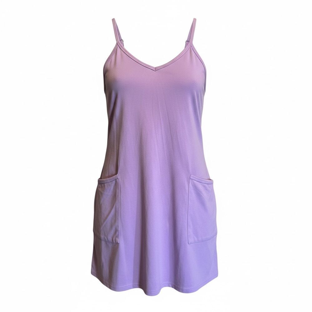 TARSE Women’s Athletic Dress With Hidden Shorts And Dual Pockets In  Lavender XL - Picture 5 of 16